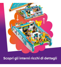 Lego Friends - Avventura sul catamarano - Lego 42664 con Vela Mobile, 4 Mini Bamboline, 2 Figure di Delfino 985pz Anni 8+