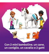 Lego Friends - Clinica veterinaria - Lego 42696 con Stalla, 2 Mini Bamboline, Cagnolino, Coniglietto, Gatto 141pz Anni 4+