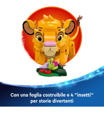 Lego Disney - Simba, il cucciolo del Re Leone - Lego 43243 Parti Snodabili dal Film d'Animazione Anni 6+ 222pz