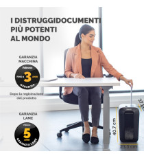 Distruggidocumenti LX65 - a frammenti - nero - Fellowes