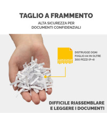 Distruggidocumenti LX65 - a frammenti - nero - Fellowes