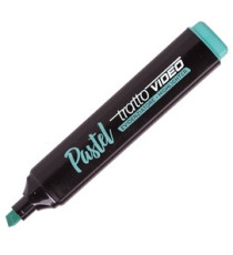 Evidenziatore Tratto Video pastel  - punta a scalpello - tratto da 1,0mm-5,0mm - verde pastel - Tratto