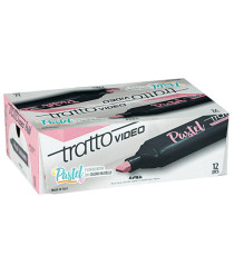 Evidenziatore Tratto Video Pastel - punta a scalpello - tratto 1,0 - 5,0 mm - rosa pastel - Tratto