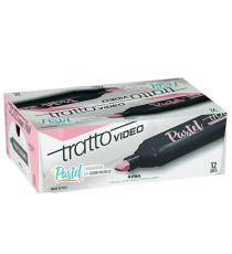 Evidenziatore Tratto Video Pastel - punta a scalpello - tratto 1,0 - 5,0 mm - rosa pastel - Tratto