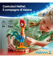 Lego Disney Oceania - HeiHei - Lego 43272 gallo con testa Girevole, ali, piume e coda mobili Anni 9+ 566pz
