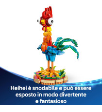 Lego Disney Oceania - HeiHei - Lego 43272 gallo con testa Girevole, ali, piume e coda mobili Anni 9+ 566pz