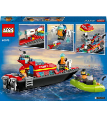 Lego City - Barca di soccorso antincendio - Lego 60373 Nave galleggiante e gommone dei Vigili del fuoco Anni 5+ 144pz