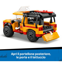 Lego City - Fuoristrada di soccorso del bagnino - Lego 60453 Jeep con 2 minifigure e squalo Anni 6+ 214pz