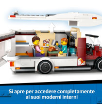Lego City - Camper van delle vacanze d’avventura - Lego 60454 con 3 minifigure e accessori Anni 6+ 385pz