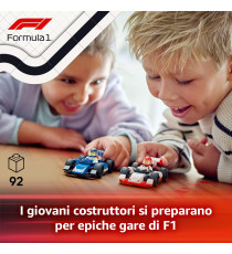 Lego City - Monoposto Williams Racing e Haas F1 - Lego 60464 Auto da corsa e 2 minifigure di piloti e starter brick Anni 4+ 92pz