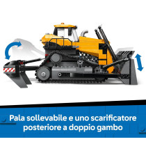 Lego City - Bulldozer giallo - Lego 60466 3 minifigure, mattoncini aggiuntivi e segnali stradali Anni 8+ 682pz