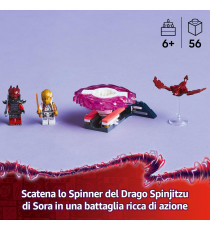 Lego Ninjago - Spinner del drago Spinjitzu di Sora - Lego 71824 2 con Elementi di Potere e 2 Minifigure con Spade Anni 6+ 56pz