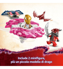 Lego Ninjago - Spinner del drago Spinjitzu di Sora - Lego 71824 2 con Elementi di Potere e 2 Minifigure con Spade Anni 6+ 56pz