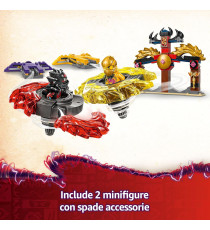Lego Ninjago - Battle Pack draghi dello Spinjitzu - Lego 71826 Tempio, Elementi di Potere e 2 Minifigure Anni 6+ 186pz