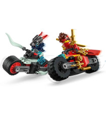 Lego Ninjago - Gara di velocità sulla moto di Kai - Lego 71838 2 motociclette con ruote mobili, 2 minifigure Anni 6+ 79pz