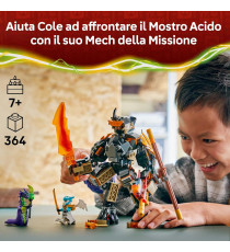 Lego Ninjago - Mech della missione di Cole e drago Zane - Lego 71854 con Action Figure 3 minifigure e spade Anni 7+ 364pz