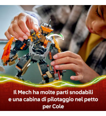 Lego Ninjago - Mech della missione di Cole e drago Zane - Lego 71854 con Action Figure 3 minifigure e spade Anni 7+ 364pz