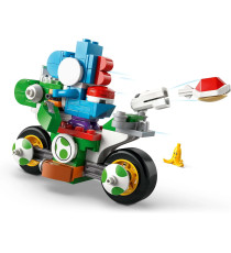 Lego Super Mario - Mario Kart: Moto Yoshi - Lego 72031  posiziona Yoshi sulla Moto e guida tra 4 coni stradali 7+ 133pz