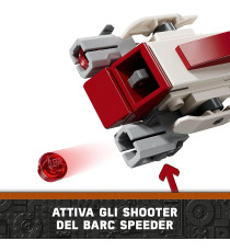 Lego Star Wars - La fuga del BARC Speeder - Lego 75378 con Grogu (Baby Yoda) e la minifigure di Kelleran Beq Anni 8+ 221pz