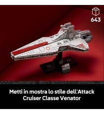 Lego Star Wars - Attack Cruiser classe Venator - Lego 75441 Astronave della Repubblica 643pz Anni 18+