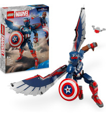 Lego Marvel - Nuovo personaggio costruibile di Captain America - Lego 76296 Action Figure con scudo e ali Anni 8+ 259pz