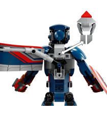 Lego Marvel - Nuovo personaggio costruibile di Captain America - Lego 76296 Action Figure con scudo e ali Anni 8+ 259pz