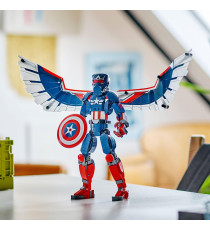 Lego Marvel - Nuovo personaggio costruibile di Captain America - Lego 76296 Action Figure con scudo e ali Anni 8+ 259pz