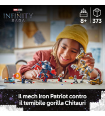 Lego Marvel - Avengers: Endgame Thor contro Chitauri - Lego 76322 con Mech,Gorilla e 7 Minifigure Anni 8+ 373pz