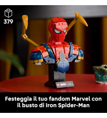 Lego Marvel - Busto di Iron Spider-Man - Lego 76326 con 2 Braccia Mobili, Testa Girevole e Minifigure Anni 18+ 379pz