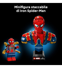 Lego Marvel - Busto di Iron Spider-Man - Lego 76326 con 2 Braccia Mobili, Testa Girevole e Minifigure Anni 18+ 379pz