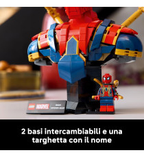 Lego Marvel - Busto di Iron Spider-Man - Lego 76326 con 2 Braccia Mobili, Testa Girevole e Minifigure Anni 18+ 379pz