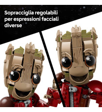 Lego Marvel - Groot in tuta da Ravager - Lego 76341 Groot è dotato di un detonatore con 2 pulsanti e 2 leve Anni 10+ 604pz