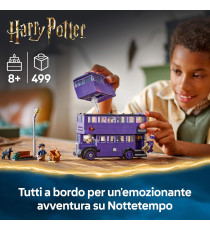 Lego Harry Potter - Avventura su Nottetempo - Lego 76446 Autobus del Mondo Magico con 5 Minifigure Anni 8+ 449pz