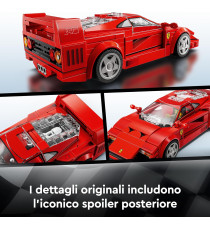Lego Speed Champions - Supercar Ferrari F40 - Lego 76934 storica Ferrari con Minifigure del Pilotae 318pz Anni 9+