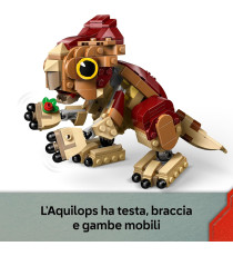 Lego Jurassic World - Dinosauro cucciolo Dolores: Aquilops - Lego 76970 Dinosauro con Pianta di Fiori Anni 7+ 359pz