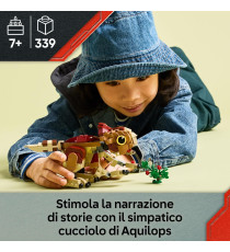 Lego Jurassic World - Dinosauro cucciolo Dolores: Aquilops - Lego 76970 Dinosauro con Pianta di Fiori Anni 7+ 359pz