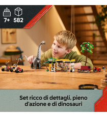 Lego Jurassic World - Alla ricerca del Raptor e del Titanosauro - Lego 76973 2 Dinosauri,Fuoristrada, Moto Anni 7+ 582pz