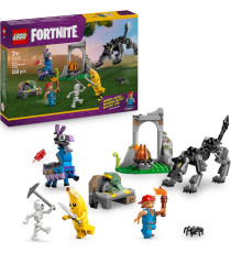 Lego Fortnite - Campo di Bananita e Starter - Lego 77075 con Lupo,Lama delle Scorte, 3 Minifigure e un Falò Anni 7+ 250pz