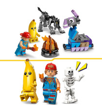 Lego Fortnite - Campo di Bananita e Starter - Lego 77075 con Lupo,Lama delle Scorte, 3 Minifigure e un Falò Anni 7+ 250pz