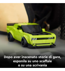 Lego Speed Champions - Sports Car Dodge Challenger SRT Hellcat - Lego 77237 Macchina con Minifigure del Pilota Anni 9+ 390pz