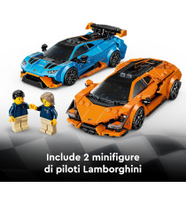 Lego Speed Champions - Lamborghini Revuelto e Huracán STO - Lego 77238 2 bolidi con 2 Minifigure dei Piloti Anni 10+ 607pz