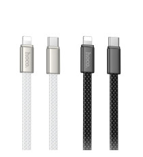 Cavo di ricarica type-C Hoco X125 fast piatto 60W white da USB-C a type-c usb-c 1mt PD QC3.0 3A 60W ricarica e dati PD