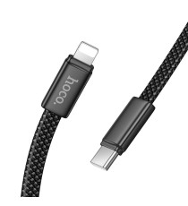 Cavo di ricarica type-C Hoco X125 fast piatto 60W black da USB-C a type-c usb-c 1mt PD QC3.0 3A 60W ricarica e dati PD