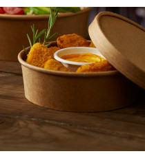 Coperchio Street Food -  per bowl monouso - Ø 18,4 cm - trasparente - Leone - conf. 24  pezzi