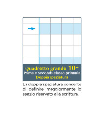 Maxiquaderno Linea Blu One Color - A4 - 10 mm+ - 18 + 1 fogli - 100gr - Blasetti