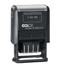Timbro S260/L3 Datario + REGISTRATO - 4 mm - autoinchiostrante - bicolore - Colop