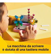 Lego Creator 3in1 - Macchina da scrivere con fiori - Lego 31169 si Trasforma in Keytar o in Vaso di Fiori Anni 8+ 363pz