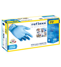 Guanti in nitrile foodline R72 - tg M - azzurro - Reflexx - conf. 100 pezzi