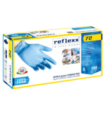 Guanti in nitrile foodline R72 - tg S - azzurro - Reflexx - conf. 100 pezzi