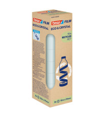 Nastro adesivo Crystal recycled - 19 mm x 10 m - PET - trasparente - Tesa - torre 8 pezzi